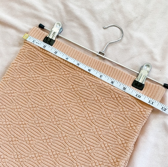For Love and Lemons Camilla Knit Mini Skirt in Peach - Picture 5 of 8